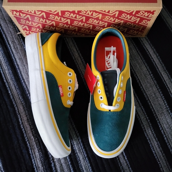 Vans Shoes - Vans Era Pro Prime Colorblock Women 9 Skate Shoe Yellow Blue VNOA347LOV1…